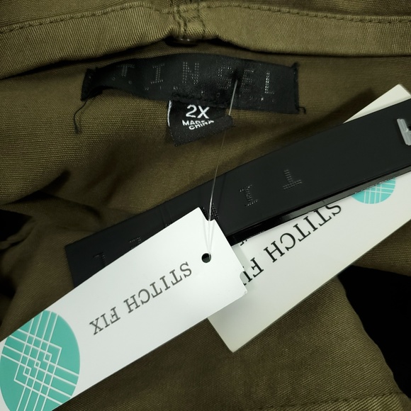 Tinsel Stitch Fix Chapleen Cargo Coat Olive Green - Picture 7 of 8